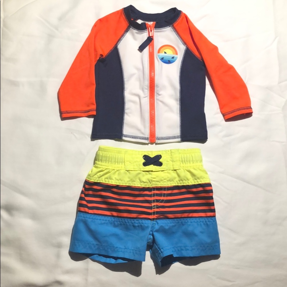 Baby Boy’s Cat & Jack Rash Guard & Swim Trunks